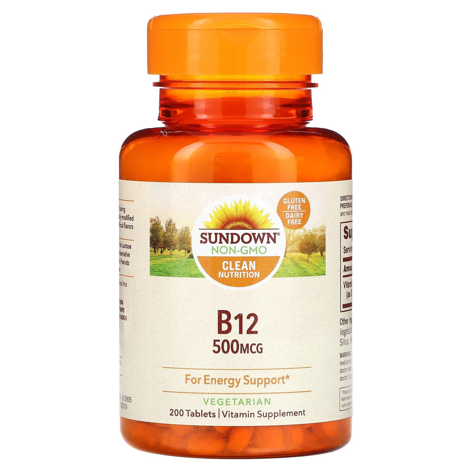 Vitamin B-12, 500 mcg, 200 Tablets