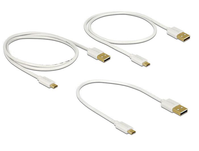 DeLOCK 83679 USB кабель 2.0 USB A Micro-USB B Белый