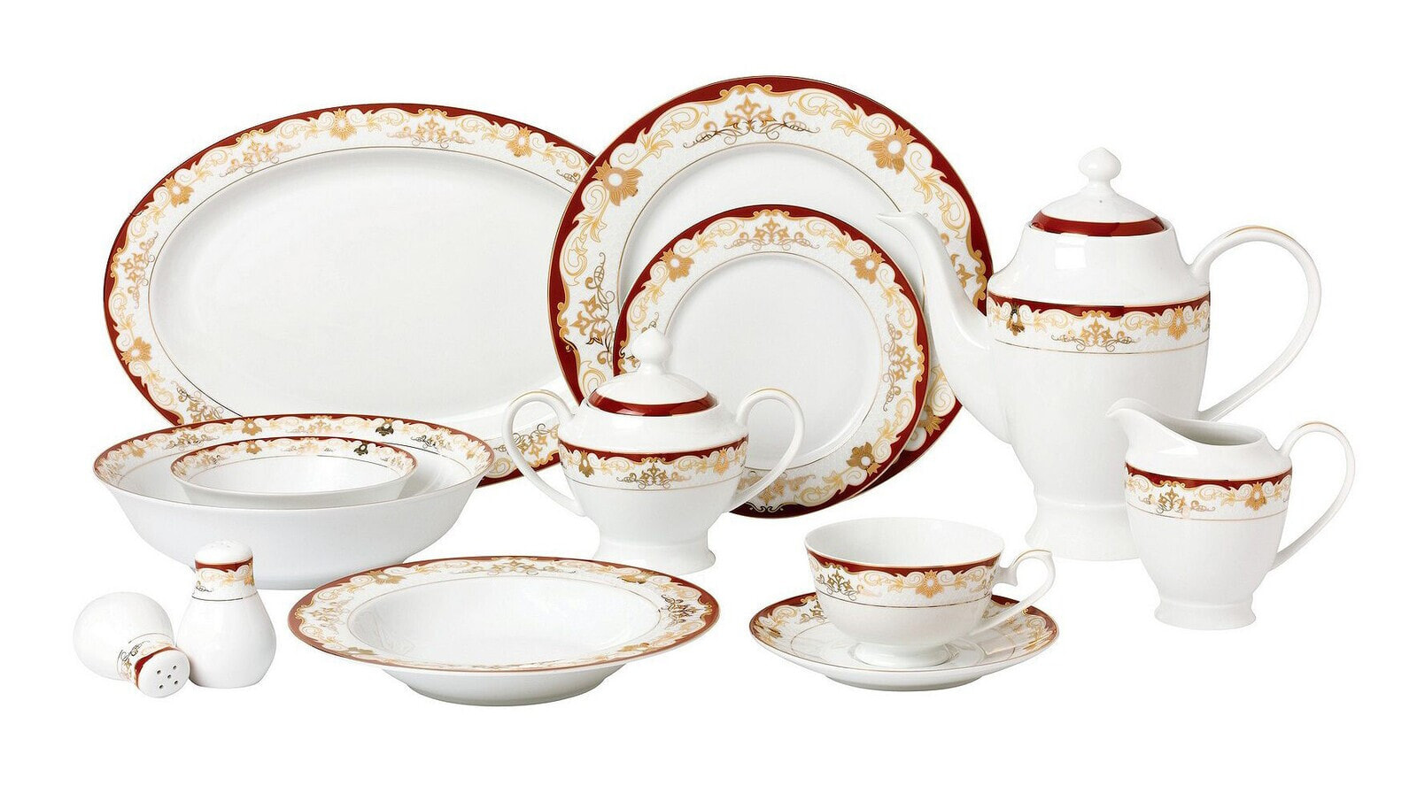 Mabel 57-PC Dinnerware Set, Service for 8