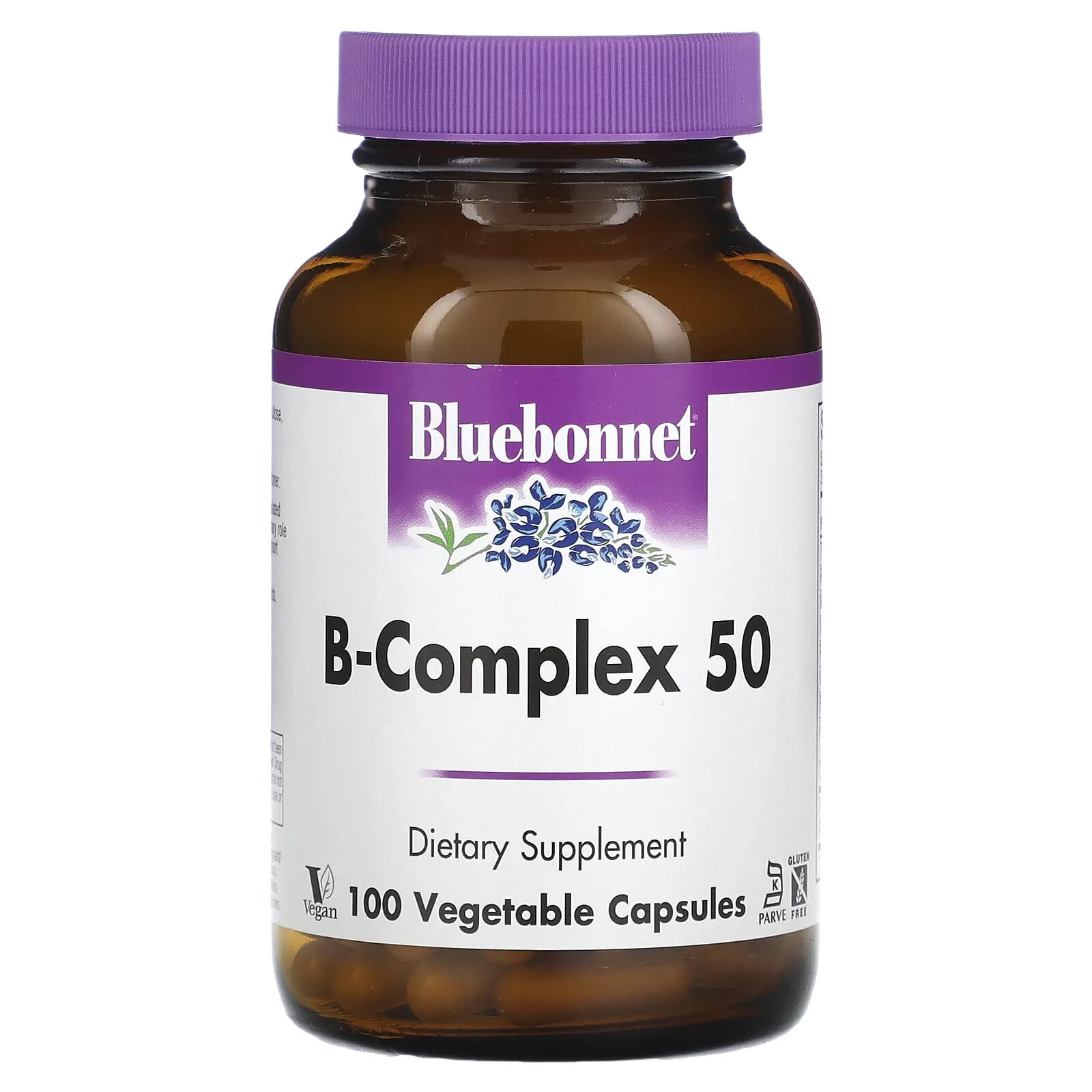 Bluebonnet Nutrition, B-Complex 100, 50 Vegetable Capsules