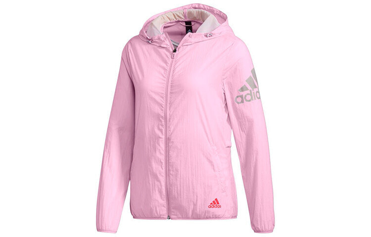 adidas 运动型舒适格夹克外套 女款 粉色 / Куртка Adidas Jacket FJ1110