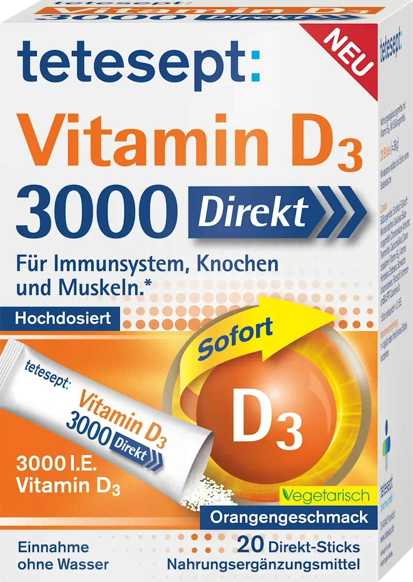 Vitamin D 3000 I.E. Direkt-Sticks 20 St, 36 g