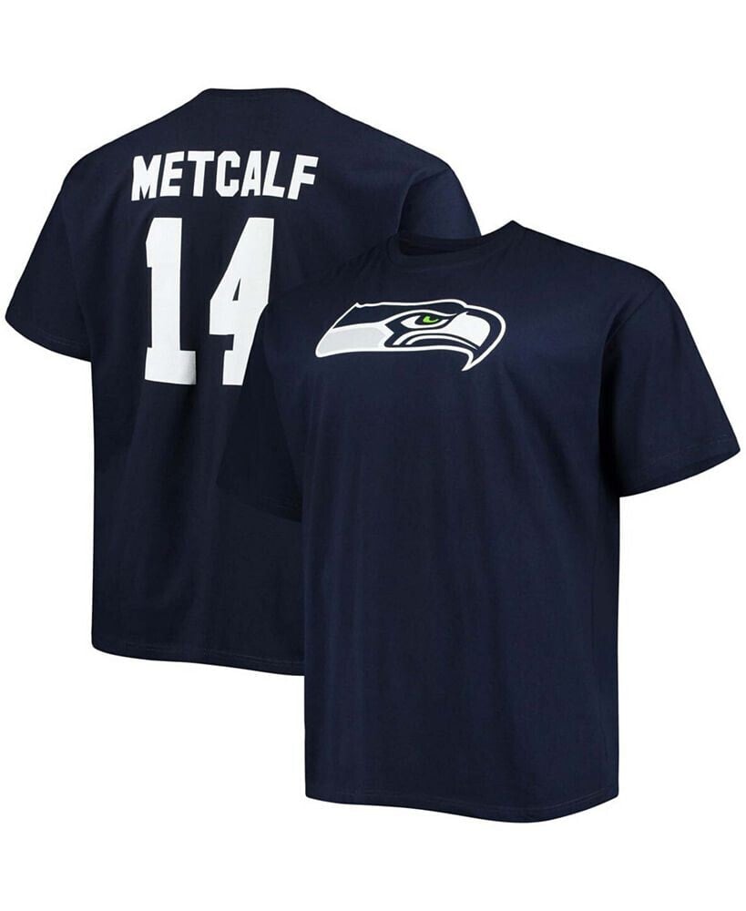 Fanatics men's Big and Tall DK Metcalf College Navy Seattle Seahawks Player Name Number T-shirt