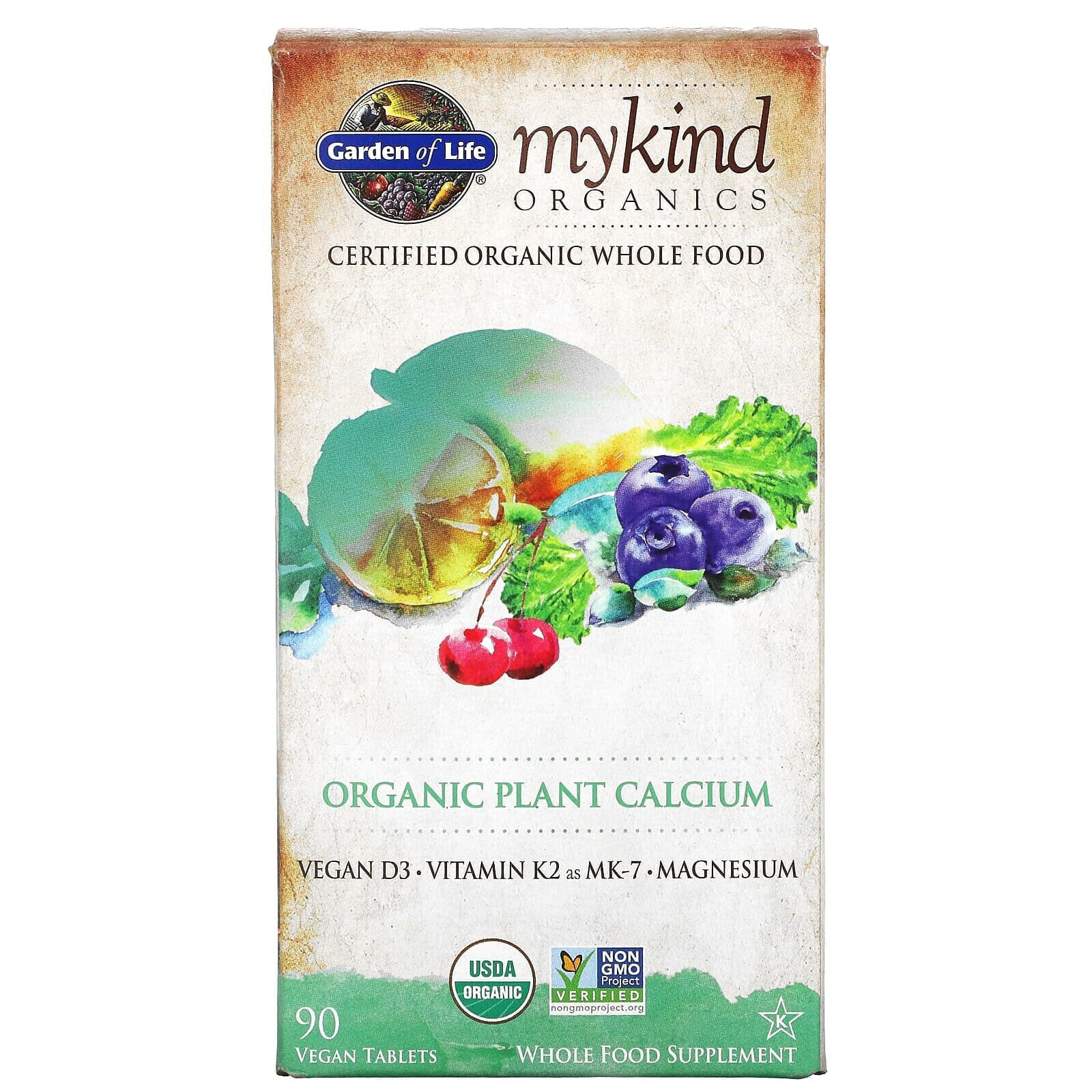 MyKind Organics, Organic Plant Calcium, 180 Vegan Tablets