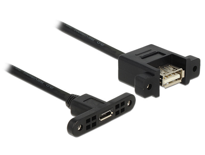 DeLOCK 1m, USB2.0 Micro-B/USB2.0-A USB кабель 2.0 USB A Micro-USB B Черный 85110