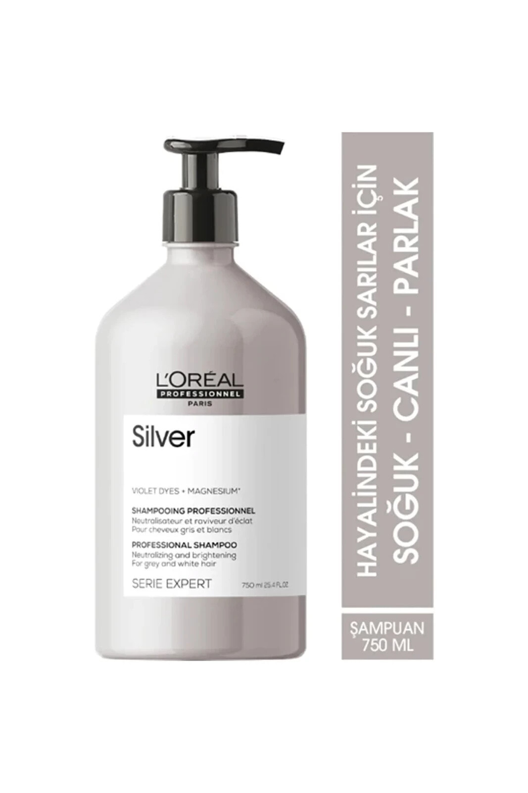 Serie Expert Silver Sarı, Gri Beyaz Saçlar Için Koruyucu Şampuanı 750 Ml