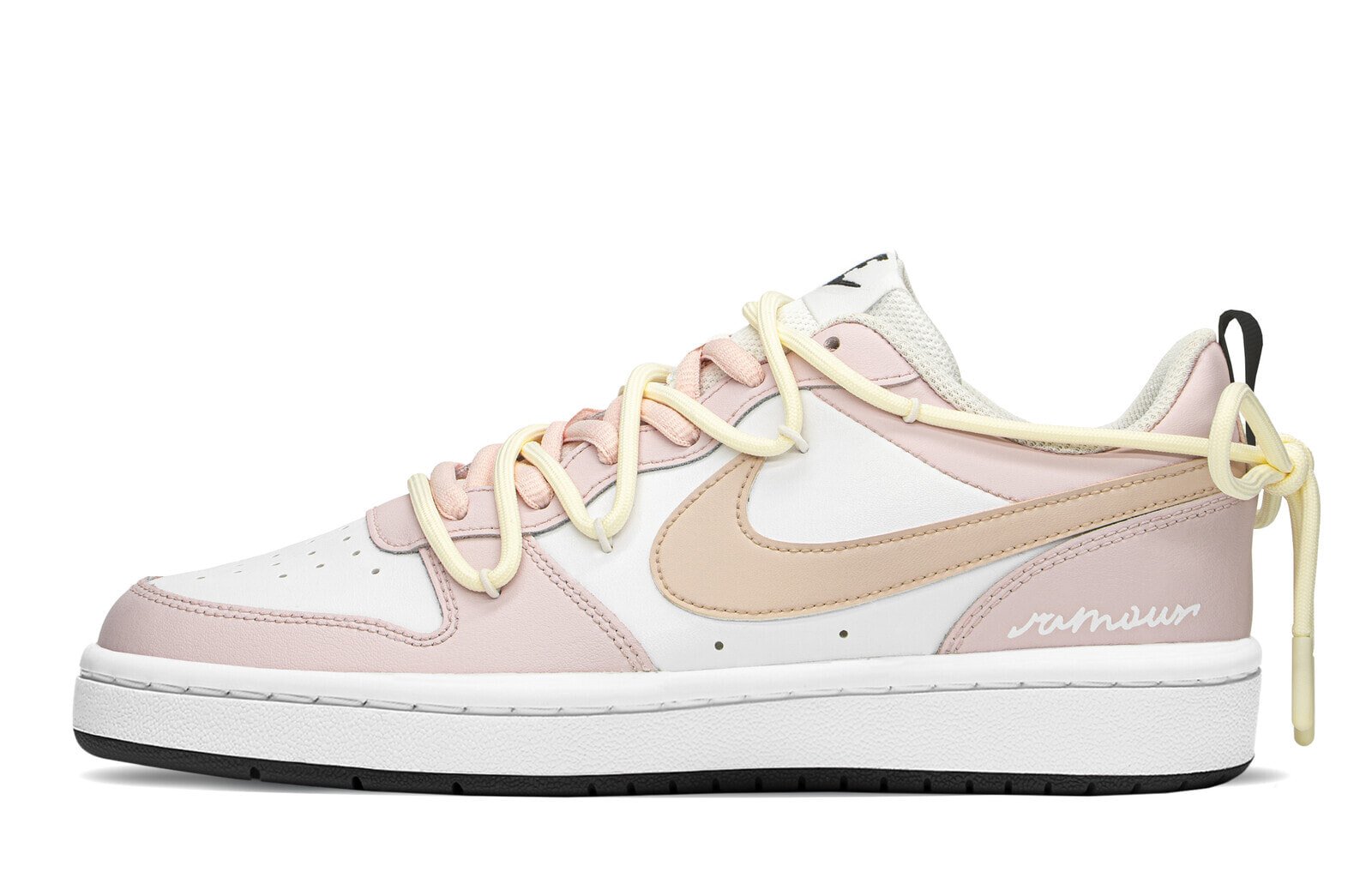 【定制球鞋】 Nike Court Borough FZBB 减龄主题 浪漫少女 防滑耐磨 低帮 板鞋 GS 樱花粉 / Кроссовки Nike Court Borough FZBB GS BQ5448-104