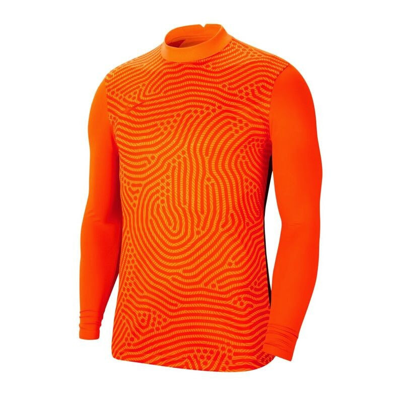 Мужской спортивный лонгслив с длинным рукавом оранжевый с логотипом футбольный Nike Gardien III GK LS M BV6711-803