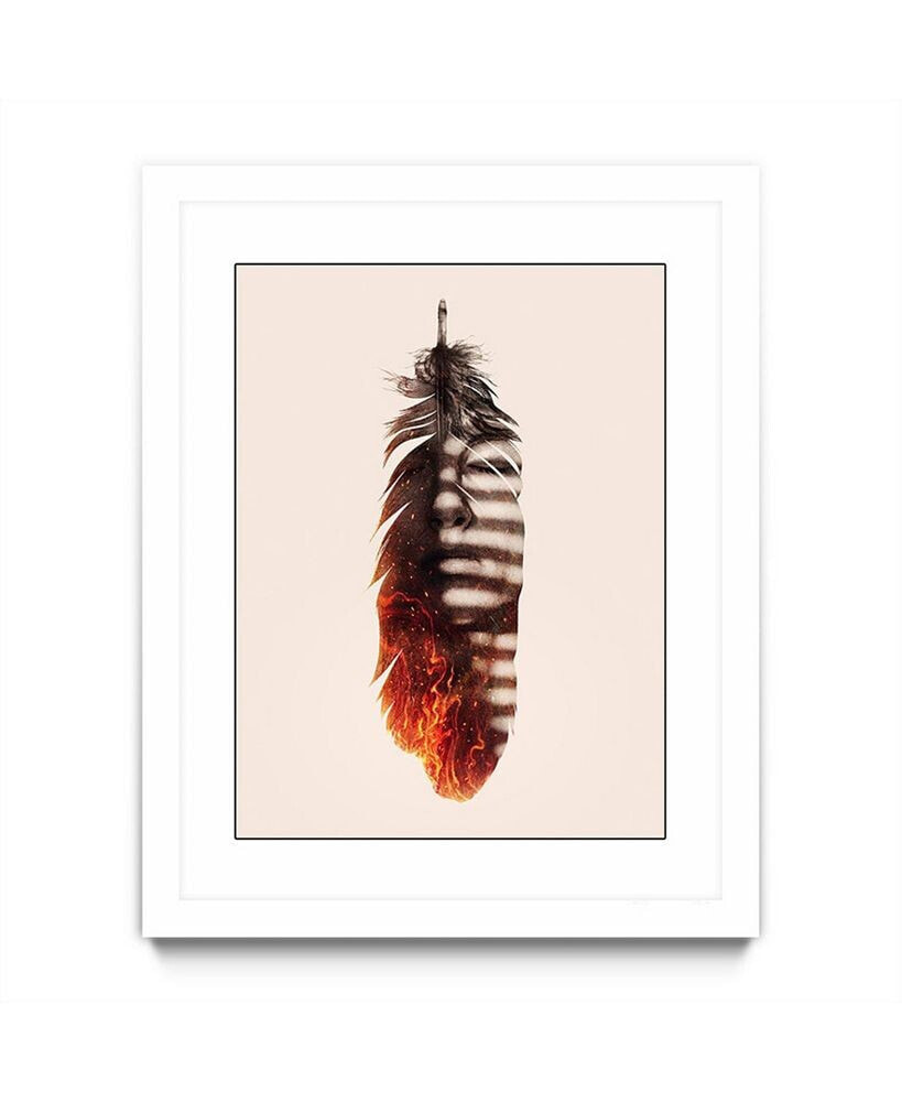 Enkel Dika Eternal Flame II White Framed Print 24