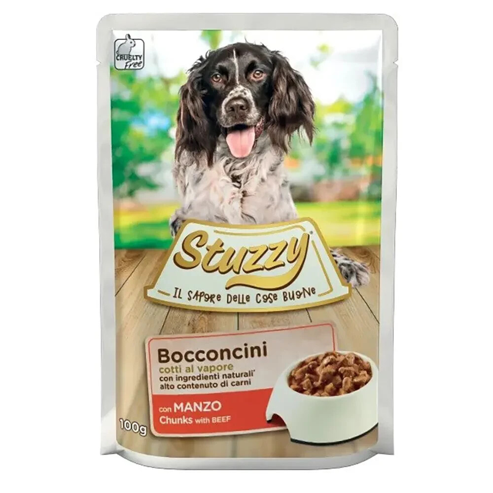 STUZZY Chunks with beef wet dog food 100g