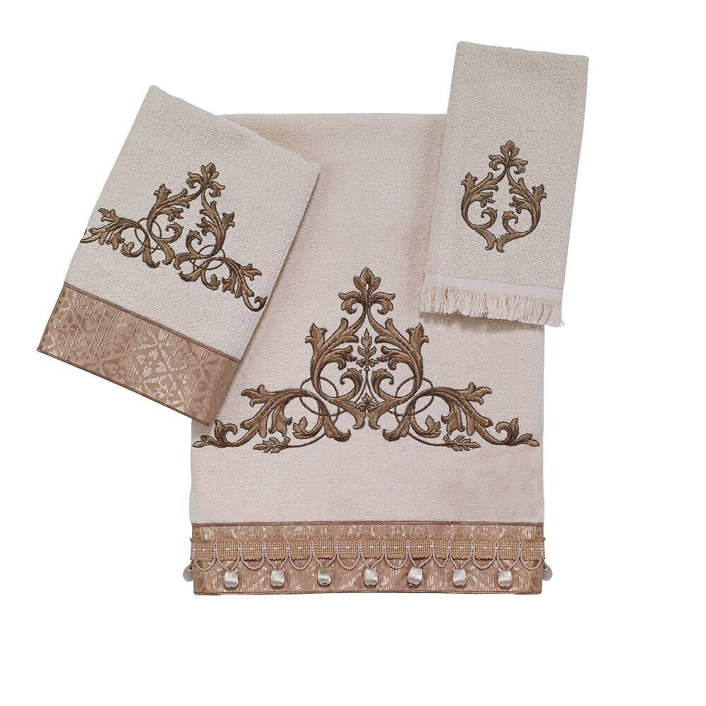 Avanti monaco Embroidered Cotton Fingertip Towel, 11