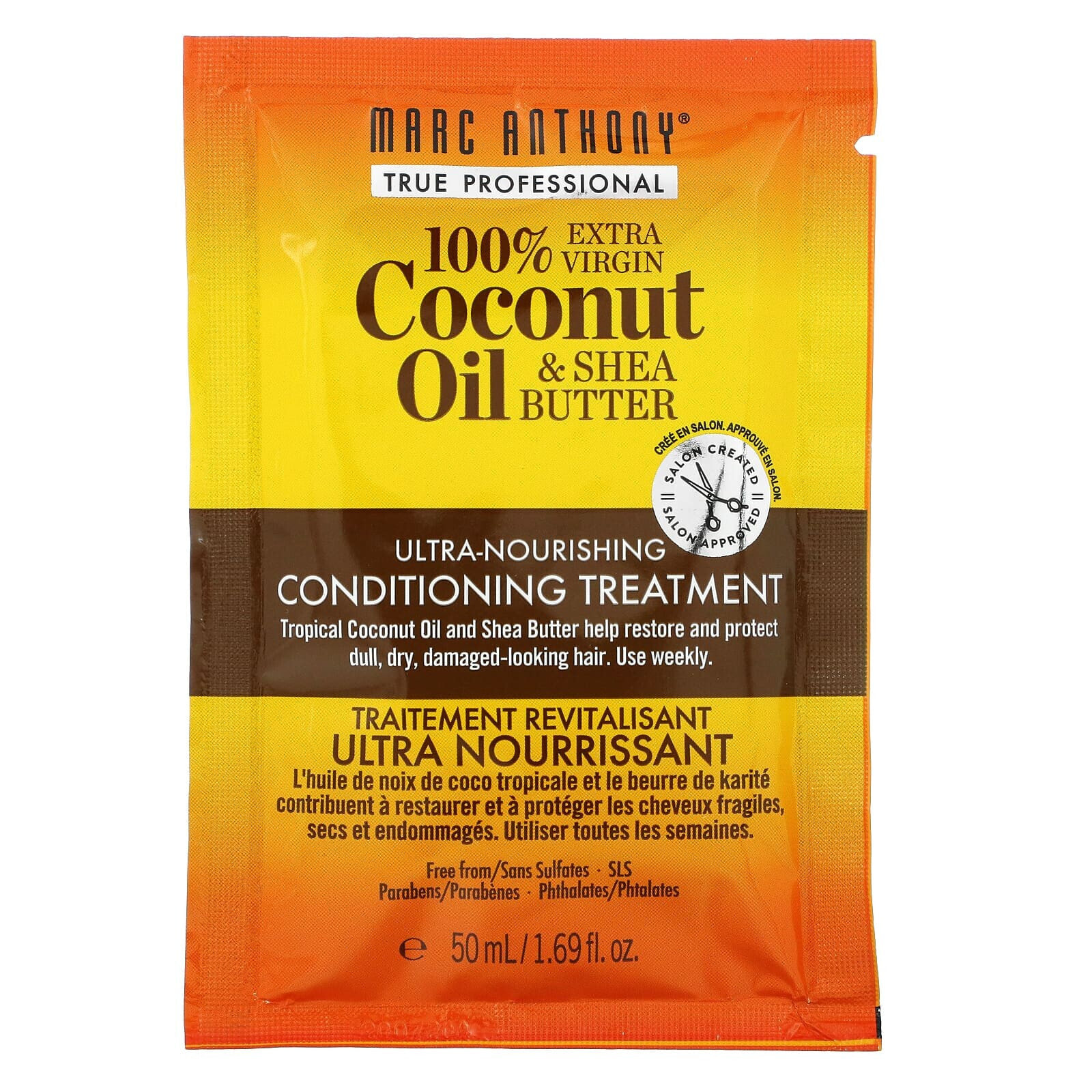 Marc Anthony Coconut Oil & Shea Butter Conditioning Treatment Питательное и кондиционирующее средство с маслами кокоса и ши для сухих, ломких и поврежденных волос 50 мл