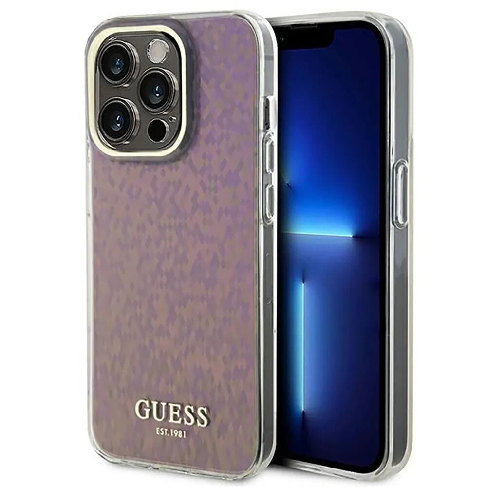 GUESS Guhcp15Lhdecmp iPhone 15 Pro 6.1 Iml Faceted MirrDisco Iridescent phone case