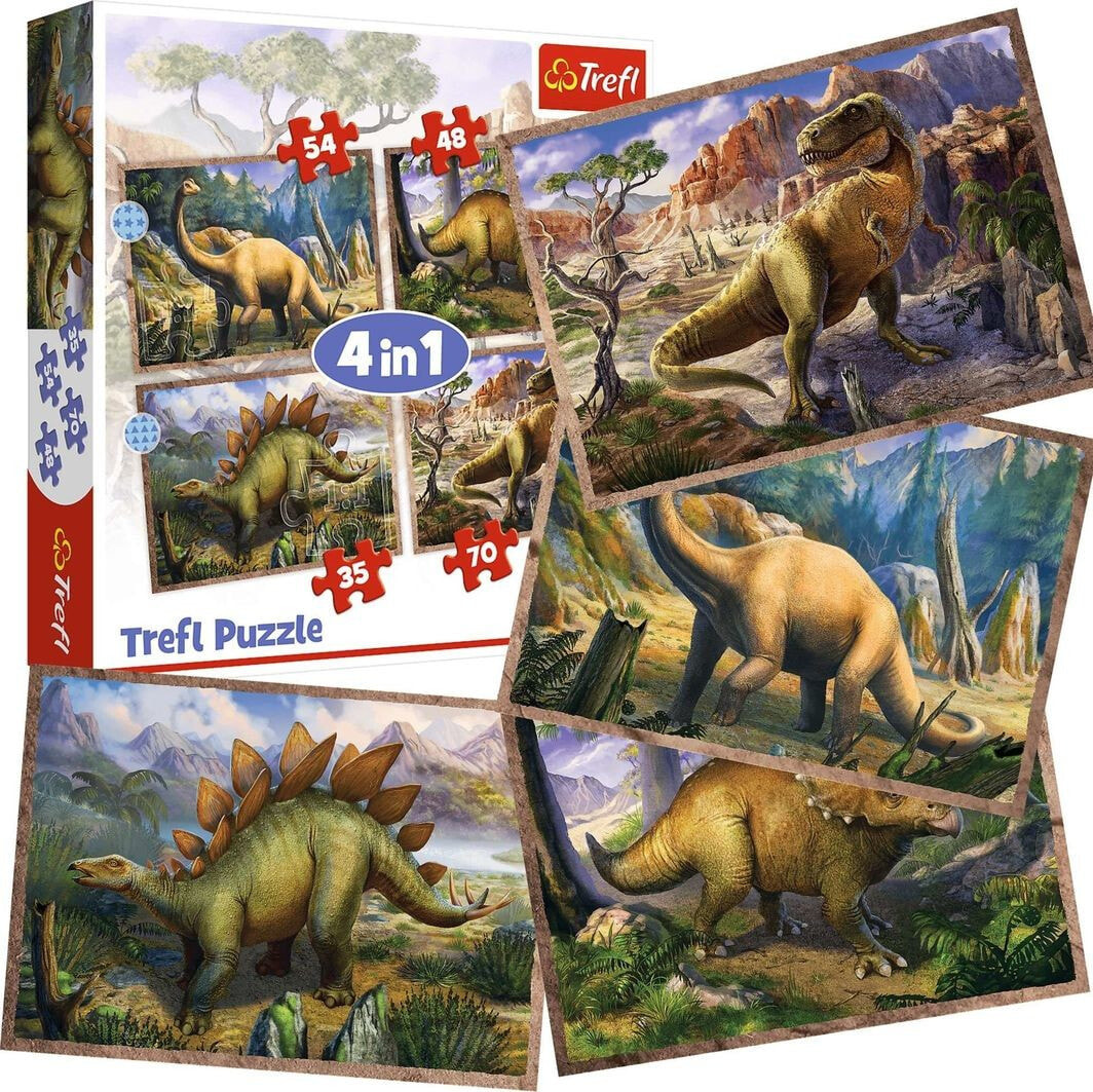 Trefl Puzzle 4w1 Ciekawe dinozaury 34383 Trefl p8