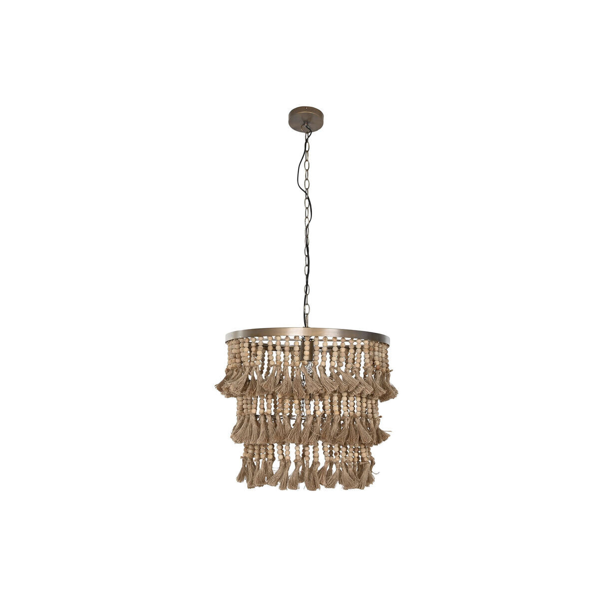 Ceiling Light Home ESPRIT Brown Natural Wood Metal 50 W 53 x 53 x 123 cm