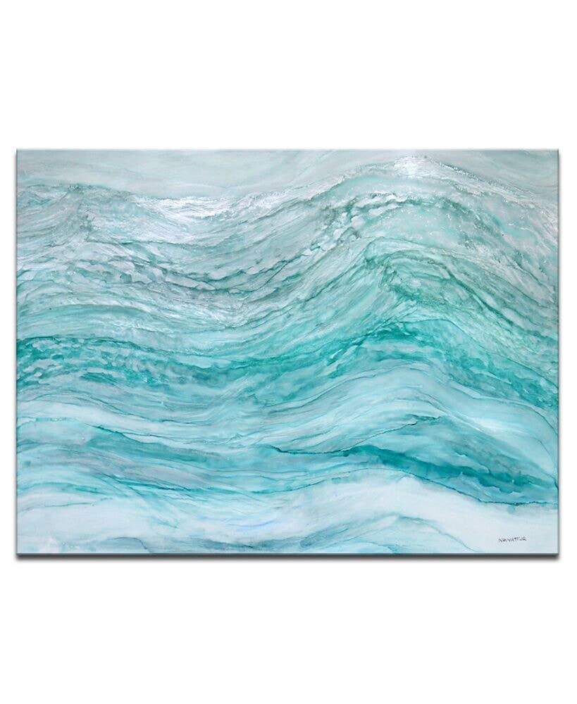 'Neptune's Fury' Abstract Canvas Wall Art, 20x30