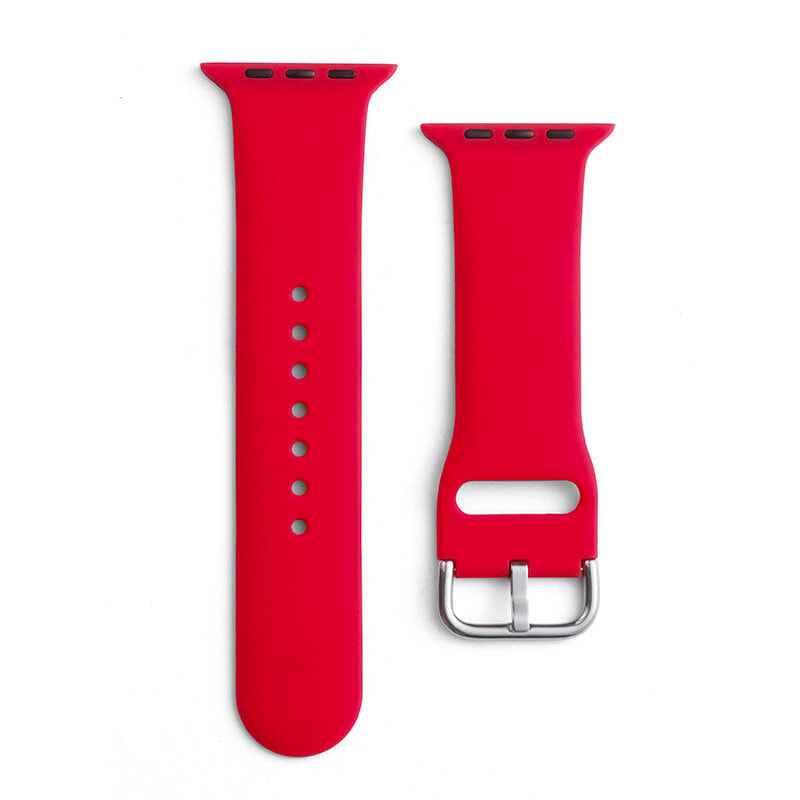 Silikonowy pasek do zegarka Apple Watch Ultra 2-9/SE 42/44/45/49mm Silicone Strap APS czerwony