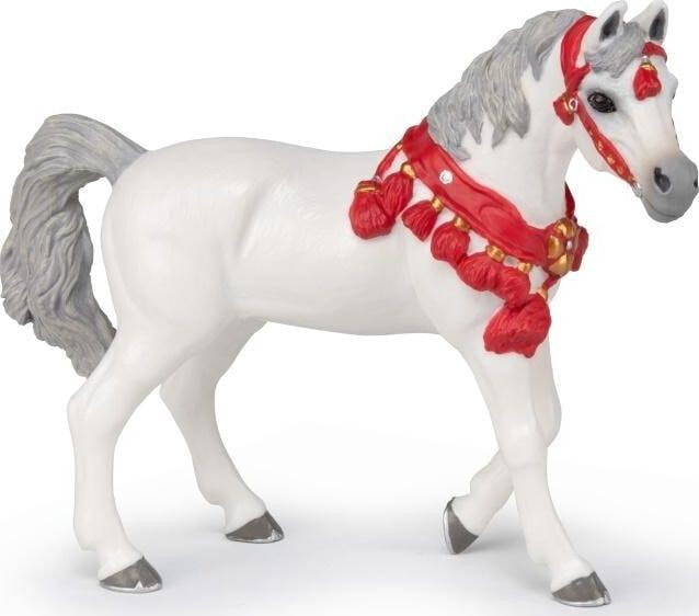 Figurka Papo Koń arabski w stroju na paradę biały
