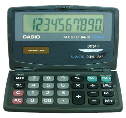 Casio SL-210TE калькулятор Карман Базовый Черный