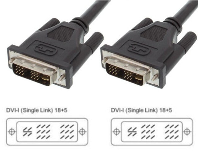 Techly 1.8m DVI-I M/M DVI кабель 1,8 m Черный ICOC DVI-9000
