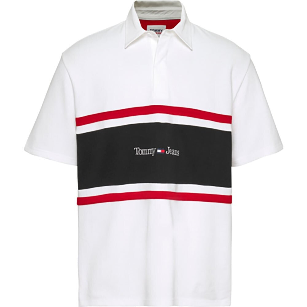 TOMMY JEANS Clbk Linear Rugby Short Sleeve Polo