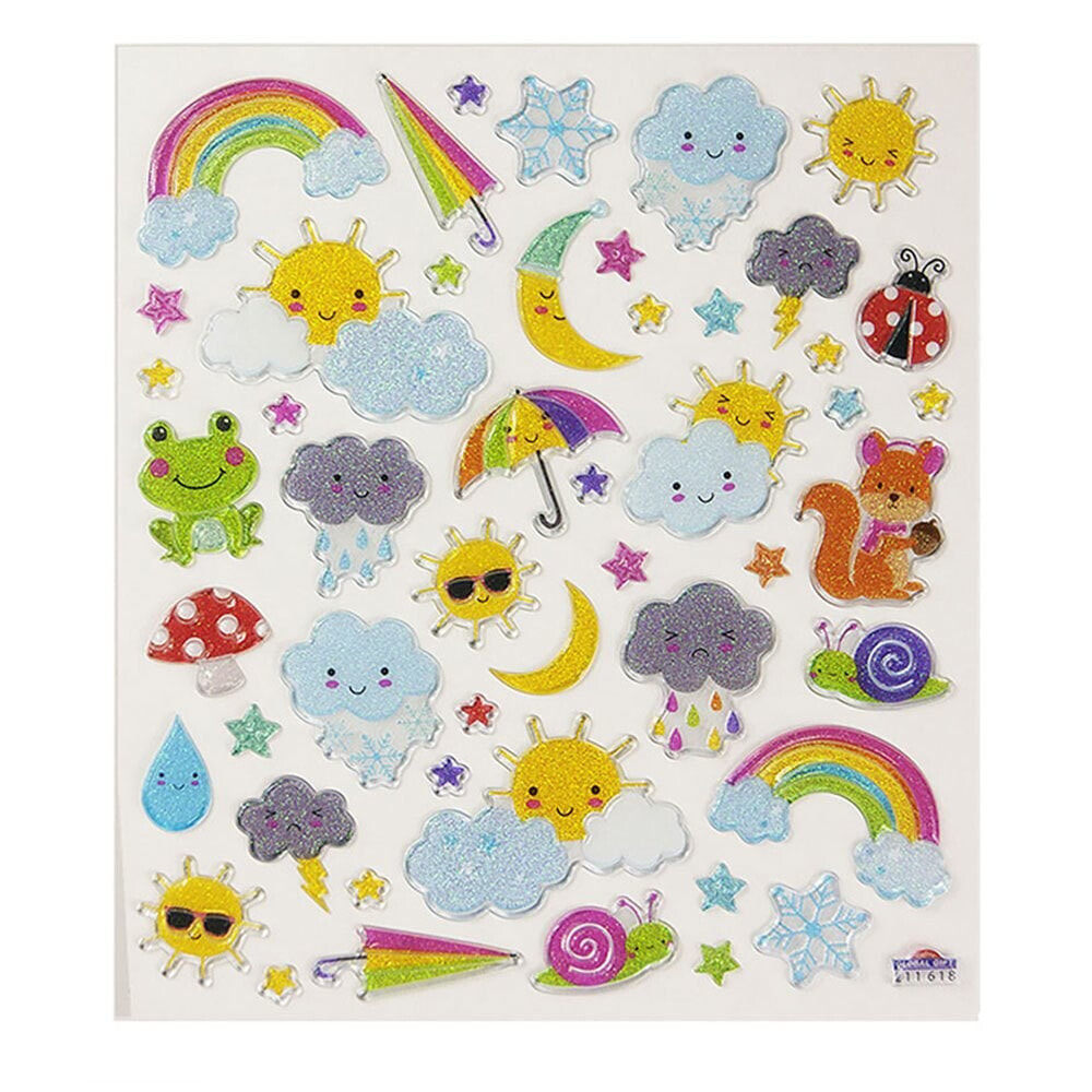 GLOBAL GIFT Classy 3D Glitter Climate Stickers