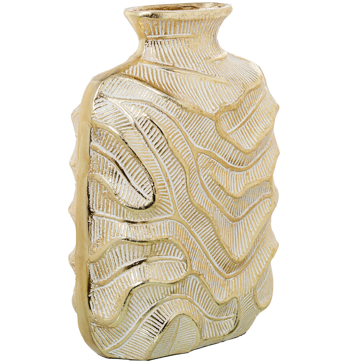 Vase Alexandra House Living Golden Aluminium 20 x 11 x 30 cm