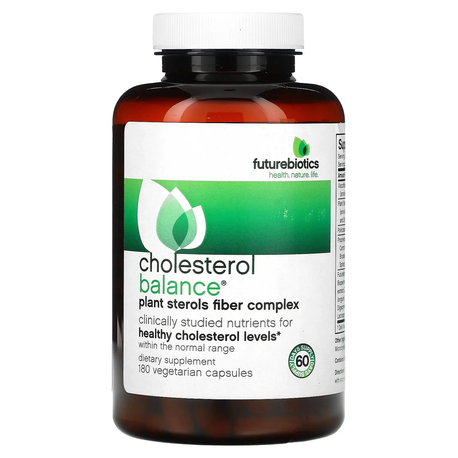 ФьючерБайотикс, Cholesterol Balance, 180 вегетарианских капсул