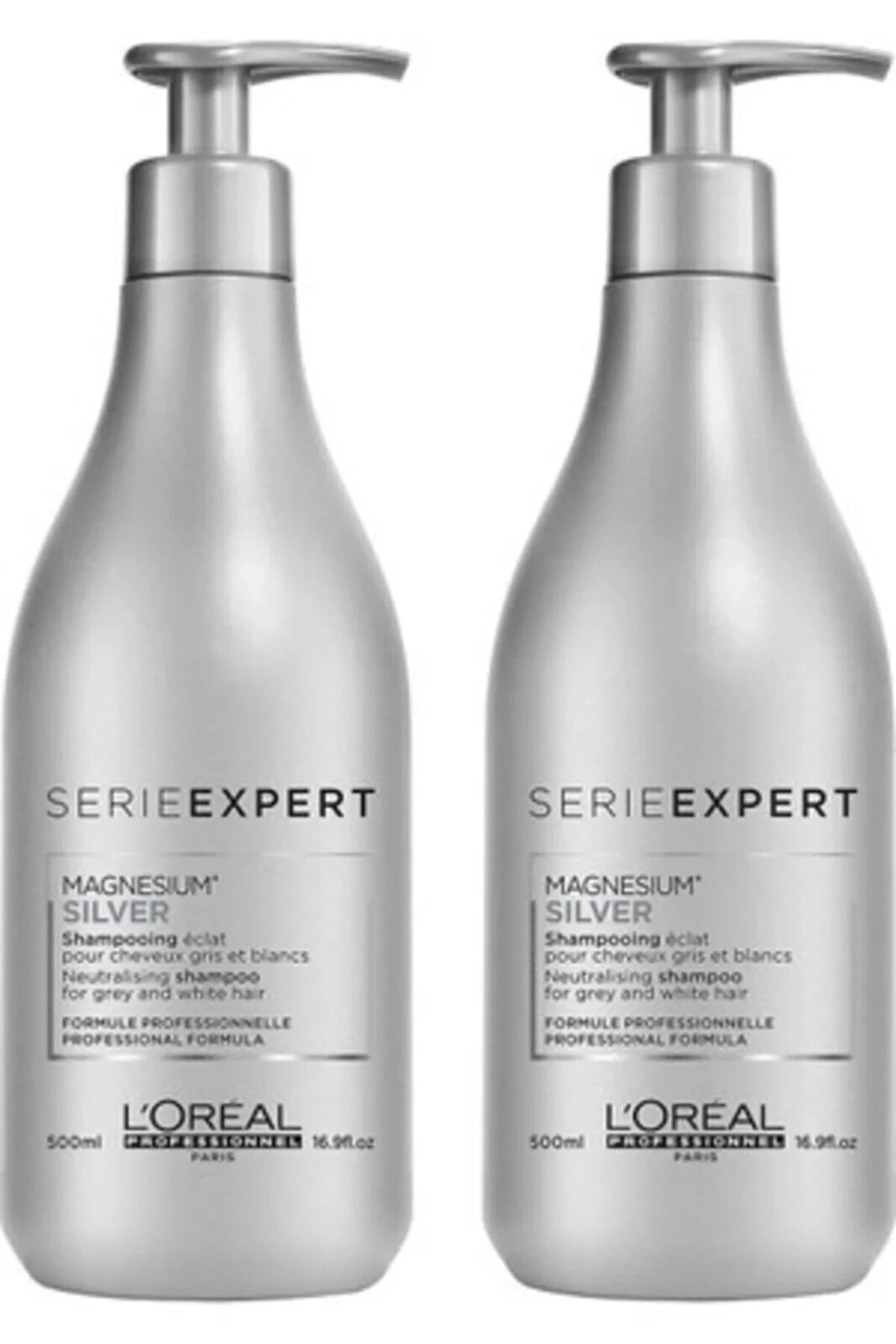 Gri Ve Beyaz Saçlar Için Parlaklık Veren Gri Şampuan 500 Ml X 2