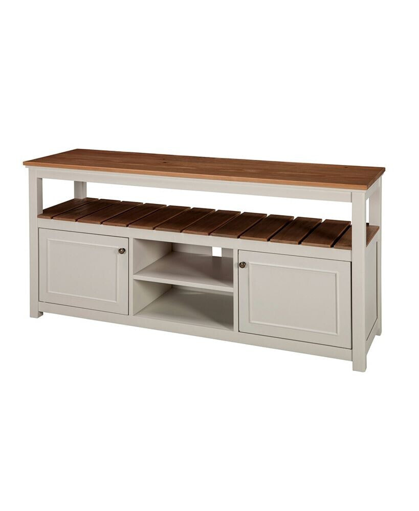 Alaterre Furniture savannah TV Cabinet, with Natural Wood Top