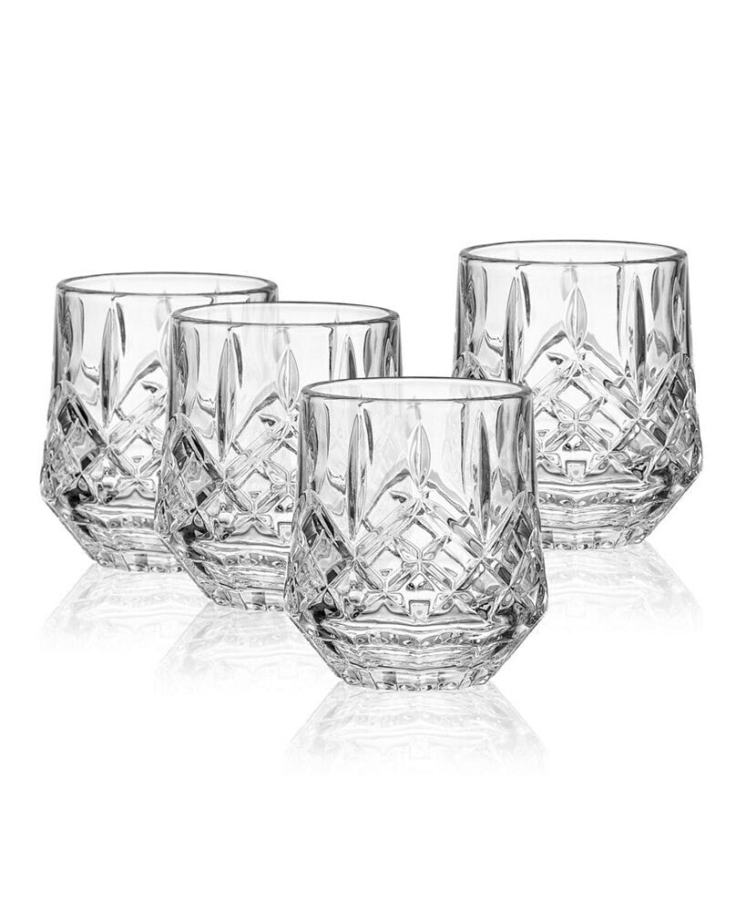Mikasa wesley 11 Ounce Double Old Fashion Drinking Glass 4-Piece Set