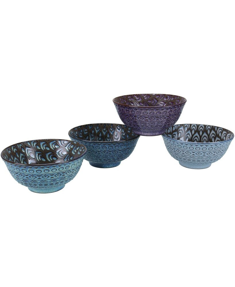 BIA Cordon Bleu set of Four Ooh La La Terrin Assorted Bowls, 24 oz