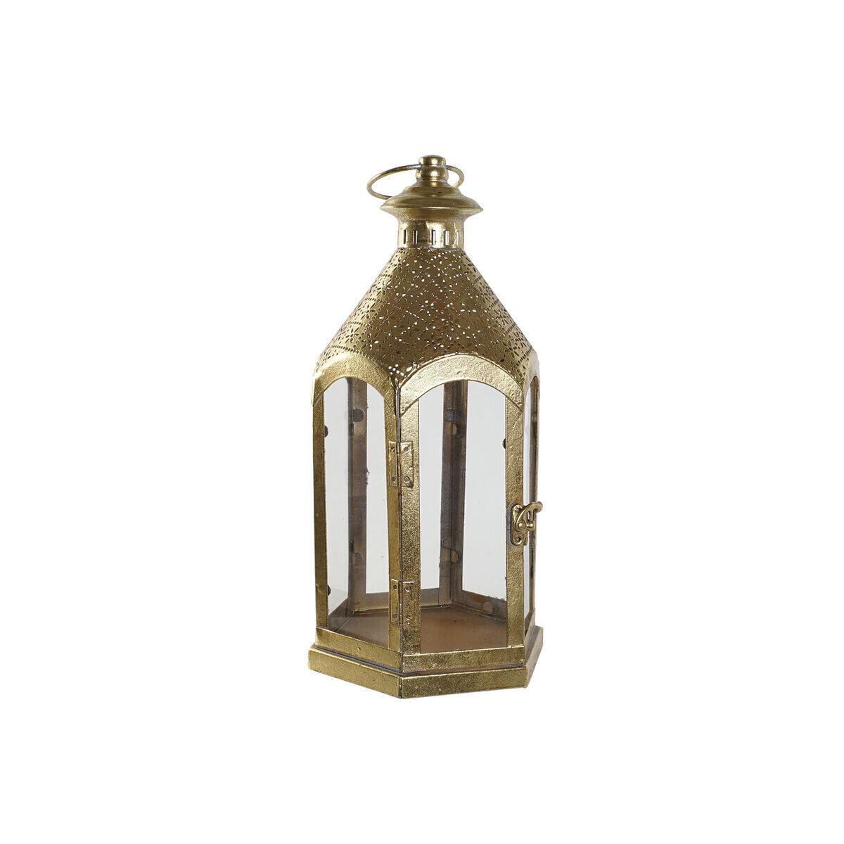 Candleholder Home ESPRIT Golden Metal Crystal 18 x 18 x 35,5 cm