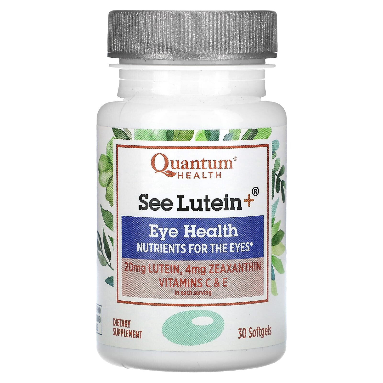Quantum Health, See Lutein+, здоровье глаз, 30 мягких таблеток (Товар снят с продажи) 