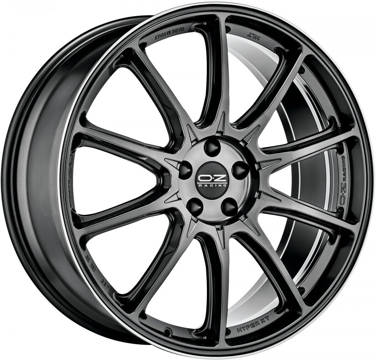 Колесный диск литой OZ Hyper XT HLT star graphite diamond lip 11.5x21 ET38 - LK5/112 ML79