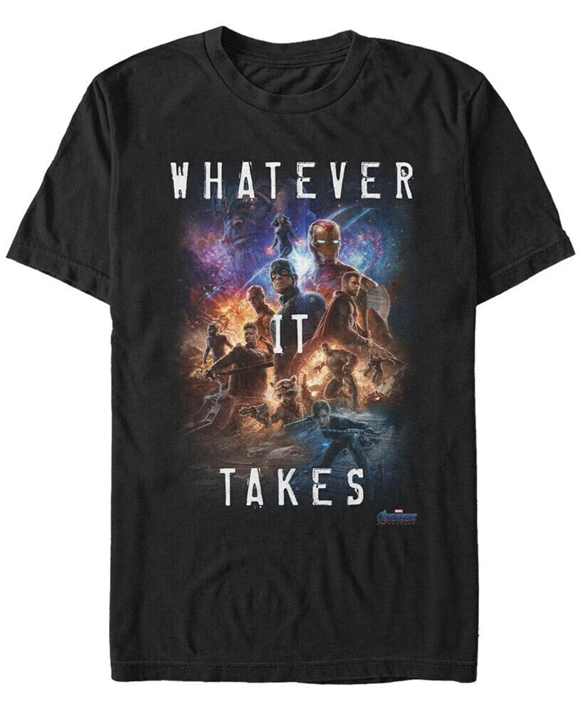 Marvel Men's Avengers Endgame Whatever It Takes Galaxy Poster, Short Sleeve T-shirt