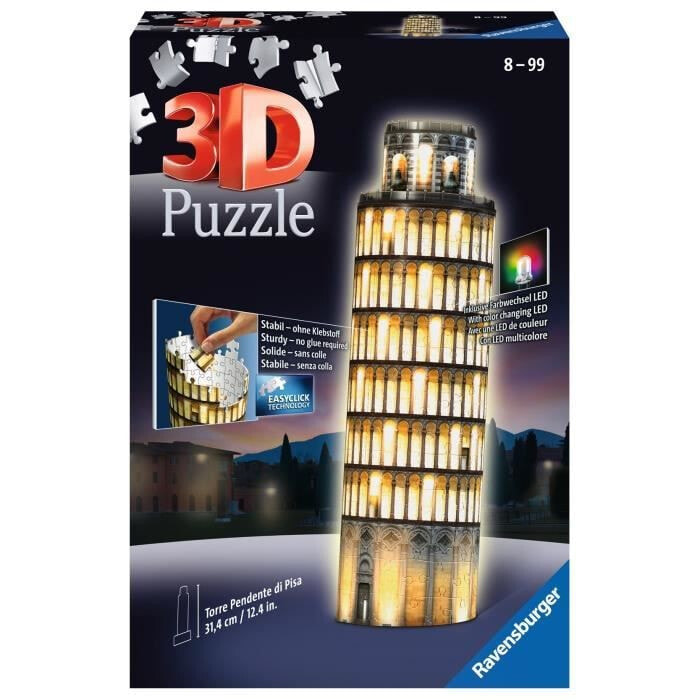 3D пазл Ravensburger, с изображением Пизанской башни ,216 деталей