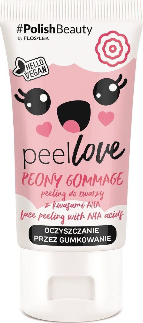 Floslek Peel Love Face Peeling with AHA Peony Gommage  Пилинг-гоммаж для лица с AHA-кислотами 75 мл