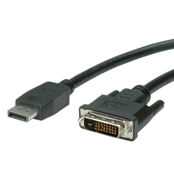 Value 11.99.5611 видео кабель адаптер 3 m DisplayPort DVI-D Черный