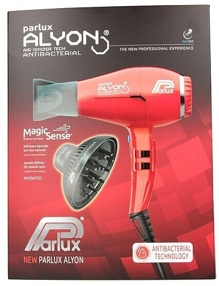 Haartrockner mit Diffusor rot - Parlux Parlux Alyon Air Ionizer Tech Midnight Red & Diffuser