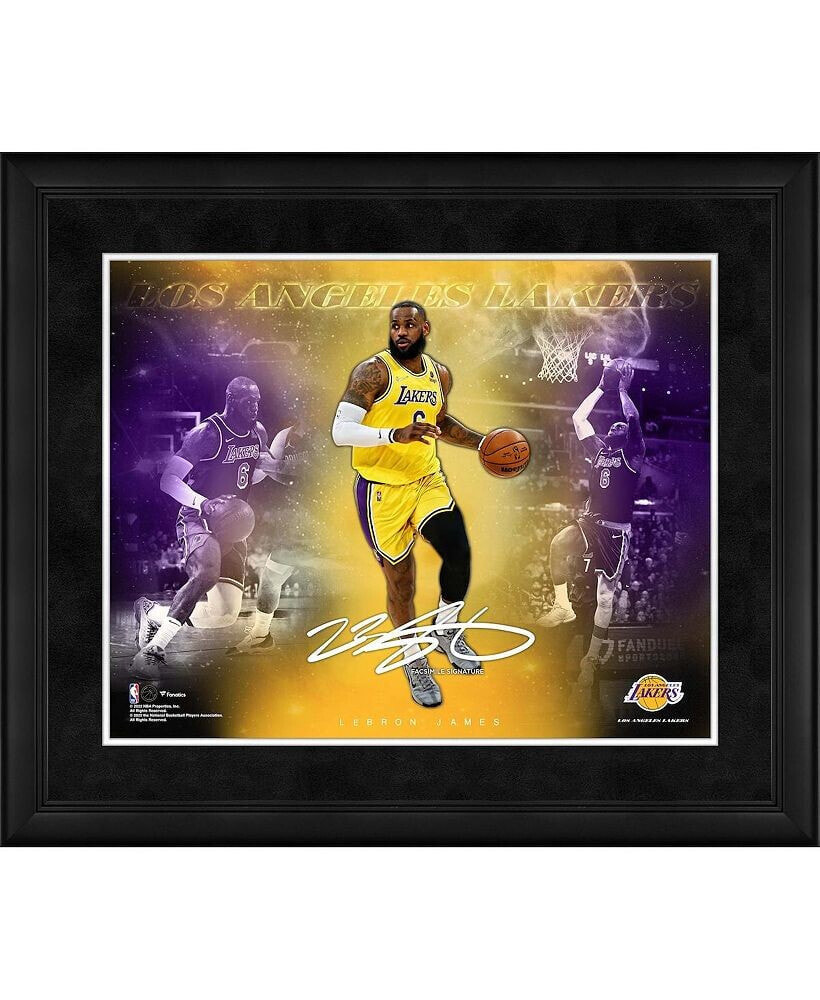 Fanatics Authentic leBron James Los Angeles Lakers Facsimile Signature Framed 16
