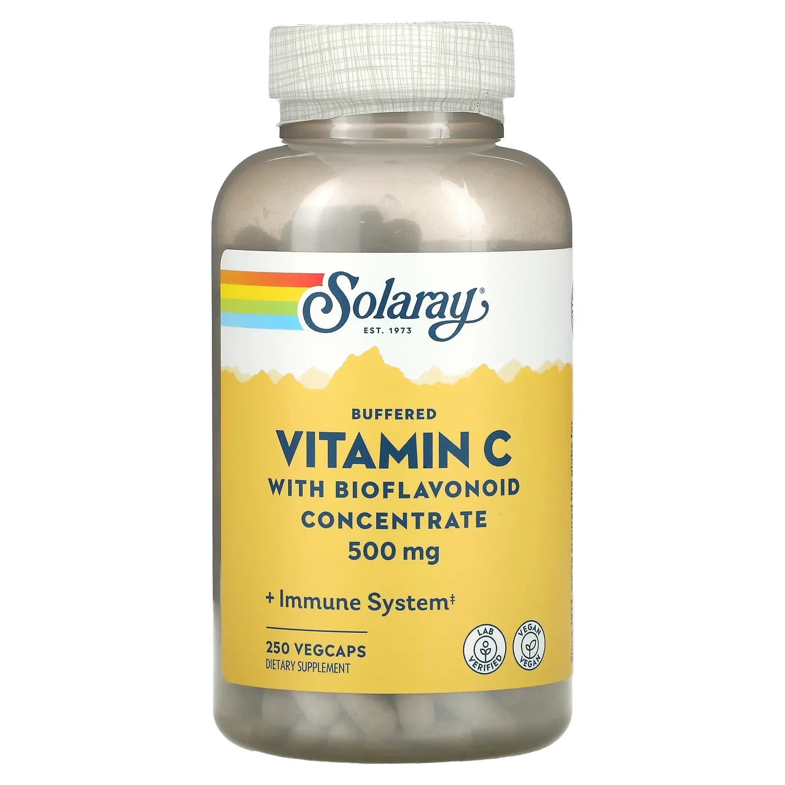 Buffered Vitamin C with Bioflavonoid Concentrate, 500 mg, 100 VegCaps