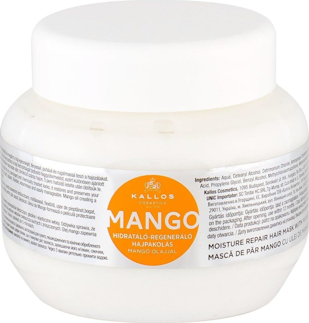 Kallos Mango Hydration & Regeneration Conditioner Увлажняющий и восстанавливающий кондиционер с экстрактом манго  275 мл
