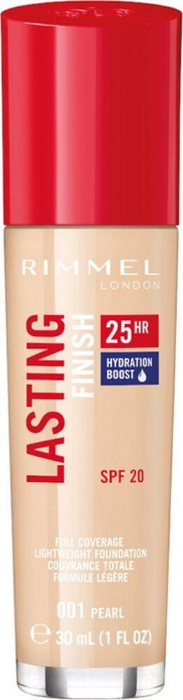 Rimmel Lasting Finish Foundation Spf20 No.001 Pearl Стойкий увлажняющий тональный крем для всех типов кожи 30 мл