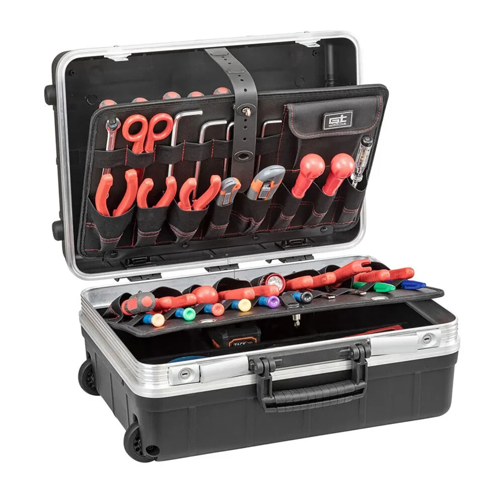 GT LINE Revo21 tool case with wheels and elastic pockets