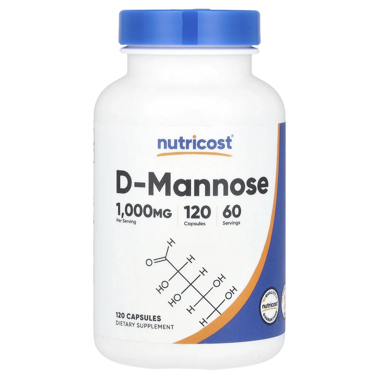 D-Mannose, 1,000 mg, 120 Capsules (500 mg Per Capsule)