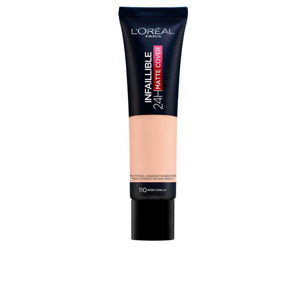 L'oreal Paris Infallible 24H Matte Cover Foundation No 110 Rose Vanilla Стойкий матирующий тональный крем 30 мл