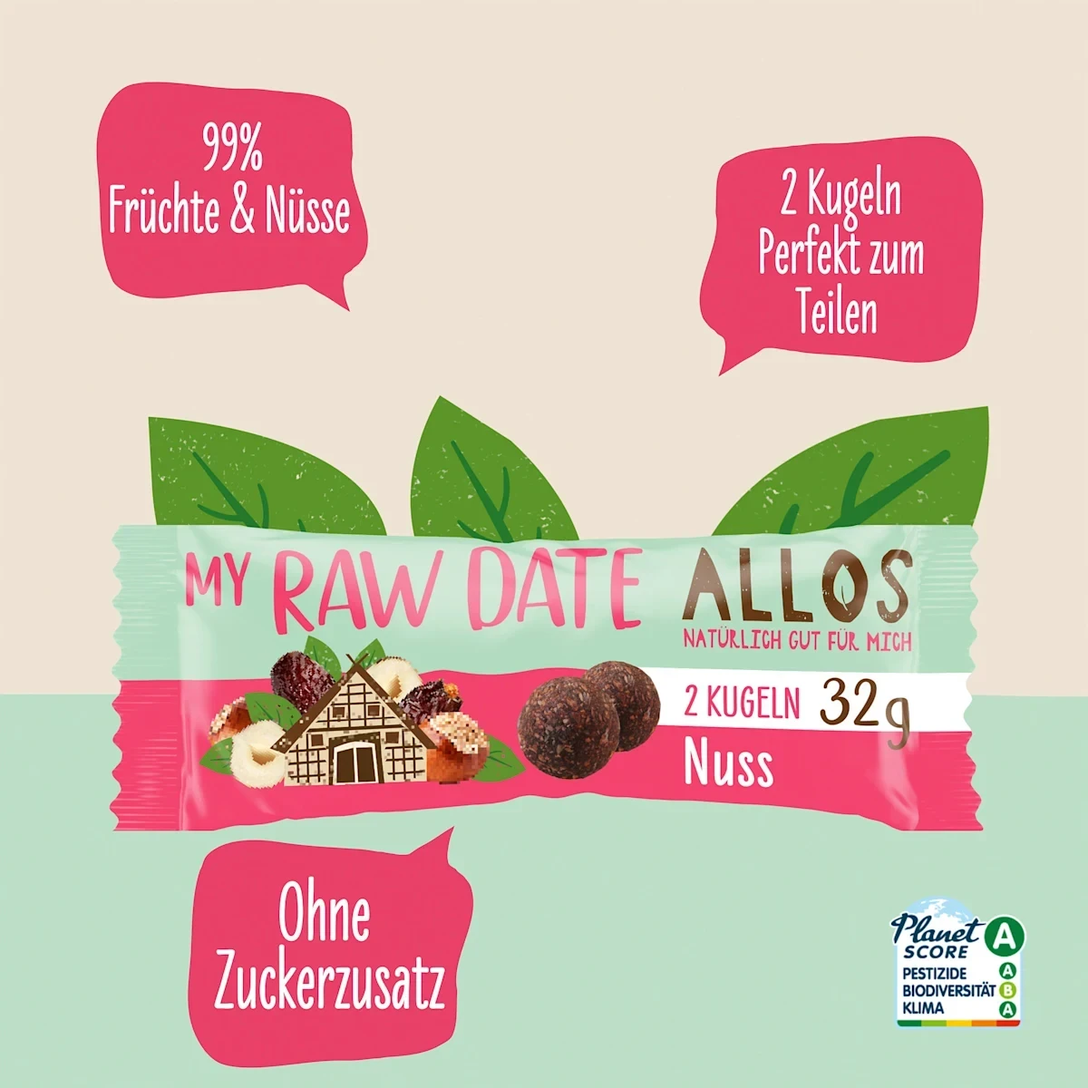 My Raw Date Nuss, vegan, 32 g