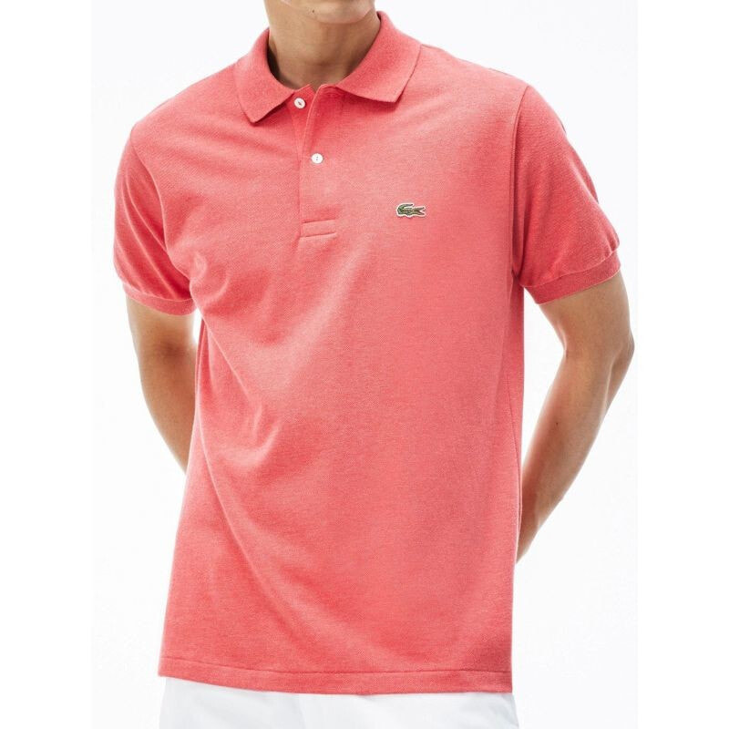Мужская футболка-поло повседневная розовая с логотипом Lacoste M L126400-5NN