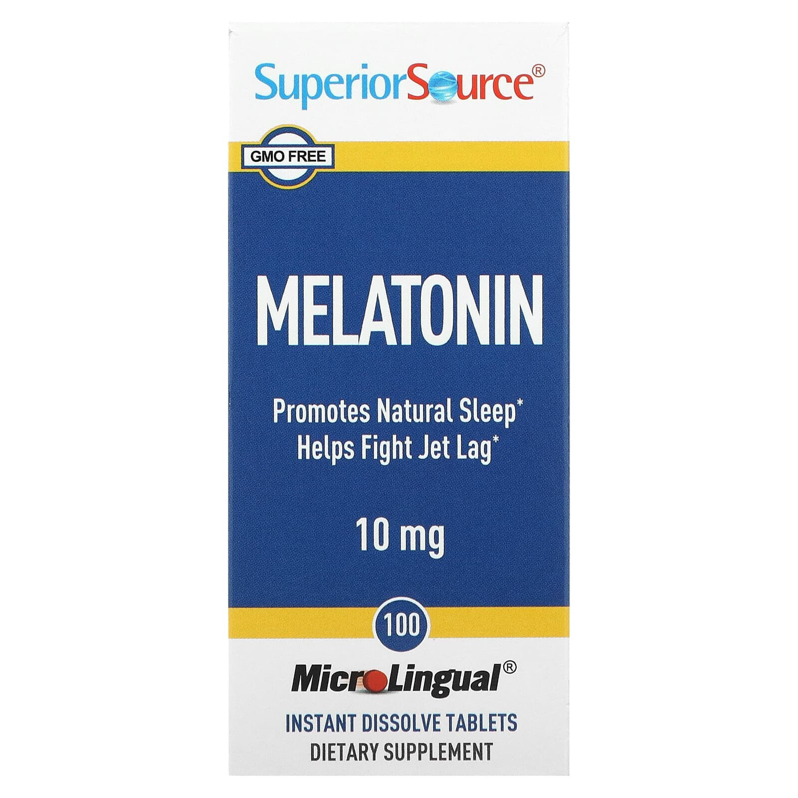 Melatonin, 10 mg, 100 MicroLingual Instant Dissolve Tablets